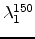 $\lambda_1^{150}$