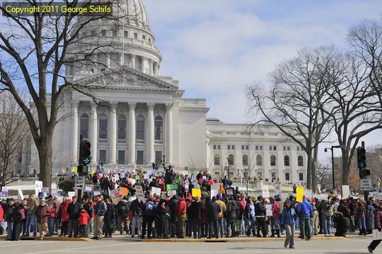 Wow, there are a lot of people here after three weeks of protests. And it is on a Sunday when you would expect the crowds to be small.